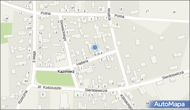Kazimierz, Hallera Józefa, gen., 6, mapa Kazimierz