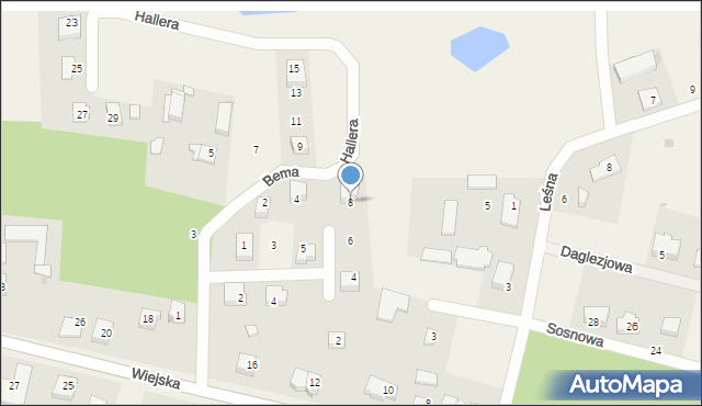 Kębłowo, Hallera Józefa, gen., 8, mapa Kębłowo