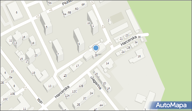 Kędzierzyn-Koźle, Harcerska, 19, mapa Kędzierzyna-Koźle