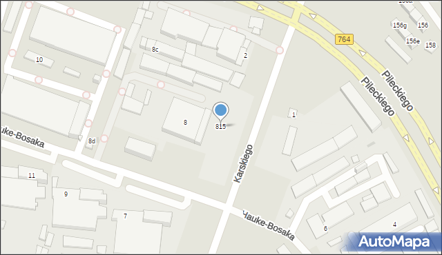 Kielce, Hauke-Bosaka Józefa, gen., 815, mapa Kielc