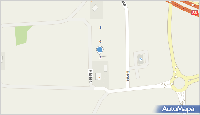 Kielno, Hallera Józefa, gen., 4, mapa Kielno