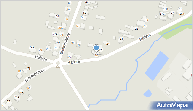 Kłobuck, Hallera Józefa, gen., 26, mapa Kłobuck