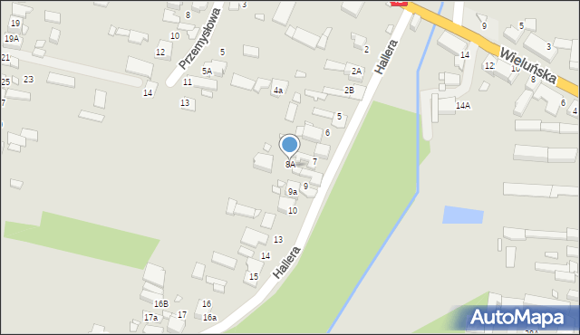 Kłobuck, Hallera Józefa, gen., 8A, mapa Kłobuck