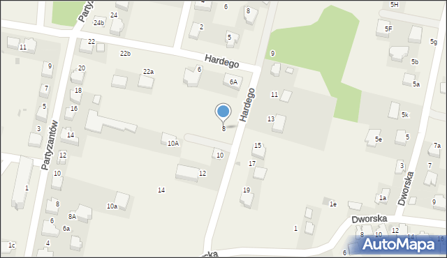 Klucze, Hardego, 8, mapa Klucze