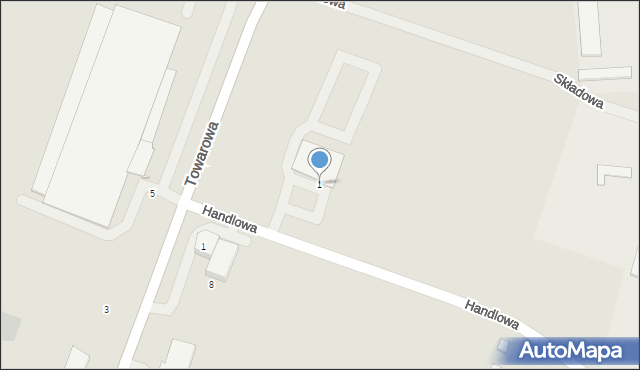 Kolno, Handlowa, 1, mapa Kolno