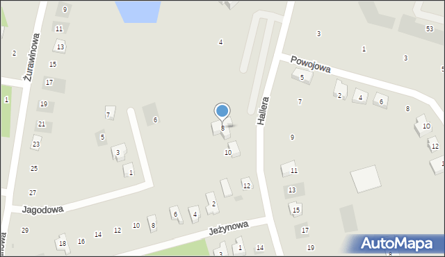 Kościerzyna, Hallera Józefa, gen., 8, mapa Kościerzyna