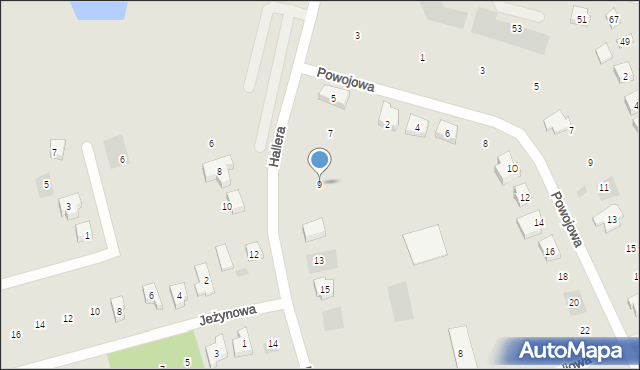 Kościerzyna, Hallera Józefa, gen., 9, mapa Kościerzyna