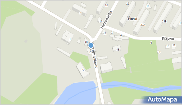 Kozienice, Hamernicka, 20, mapa Kozienice