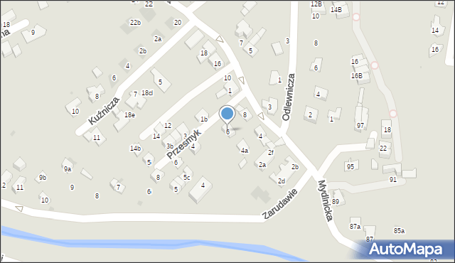 Kraków, Hamernia, 6, mapa Krakowa