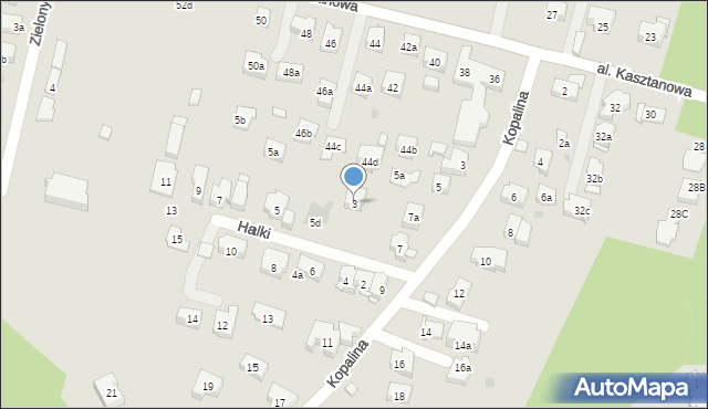 Kraków, Halki, 3, mapa Krakowa