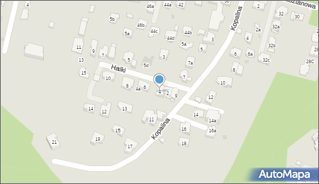 Kraków, Halki, 4, mapa Krakowa