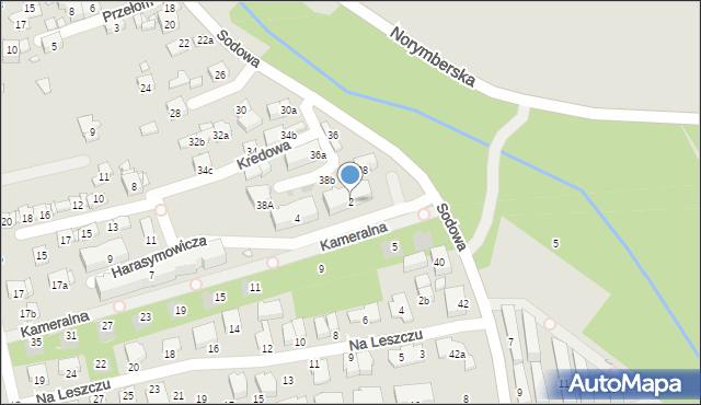 Kraków, Harasymowicza Jerzego, 2, mapa Krakowa