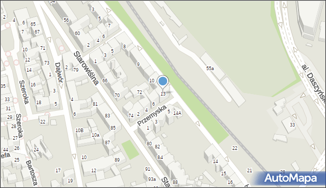 Kraków, Halicka, 13, mapa Krakowa