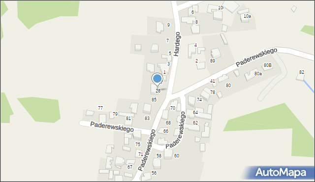 Krzywopłoty, Hardego, 28, mapa Krzywopłoty