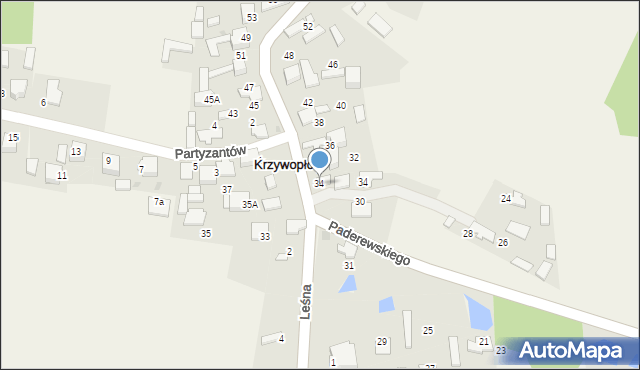 Krzywopłoty, Hardego, 34, mapa Krzywopłoty