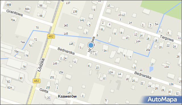 Ksawerów, Handlowa, 2, mapa Ksawerów