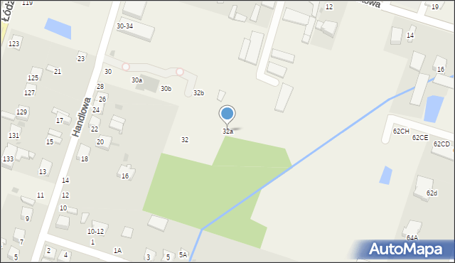 Ksawerów, Handlowa, 32a, mapa Ksawerów