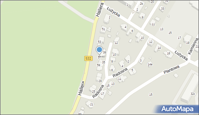 Kwidzyn, Hallera Józefa, gen., 57, mapa Kwidzyn