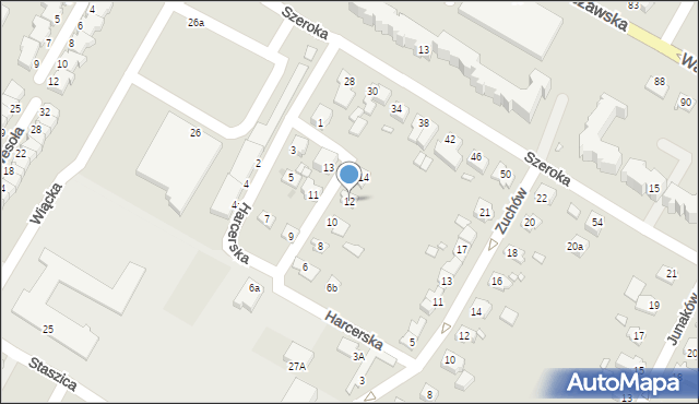 Kwidzyn, Harcerska, 12, mapa Kwidzyn