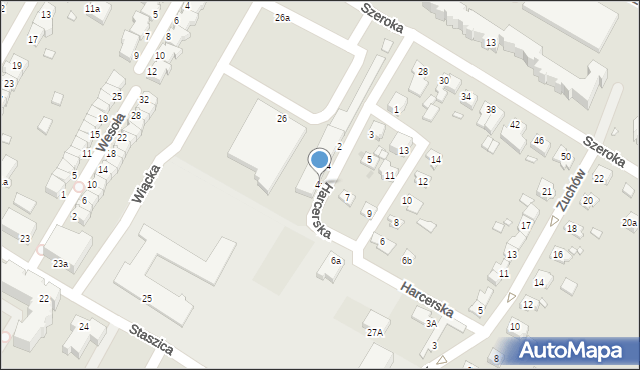 Kwidzyn, Harcerska, 4a, mapa Kwidzyn