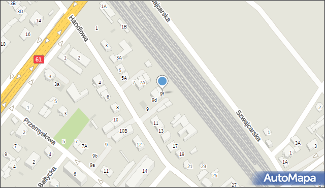 Legionowo, Handlowa, 9f, mapa Legionowo