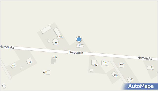 Lipka, Harcerska, 28b, mapa Lipka