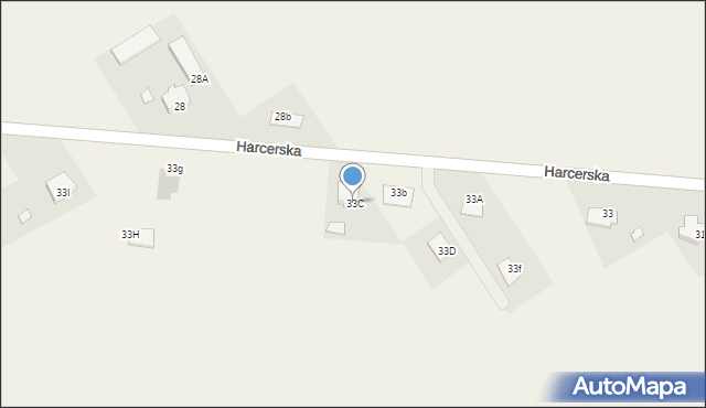 Lipka, Harcerska, 33C, mapa Lipka