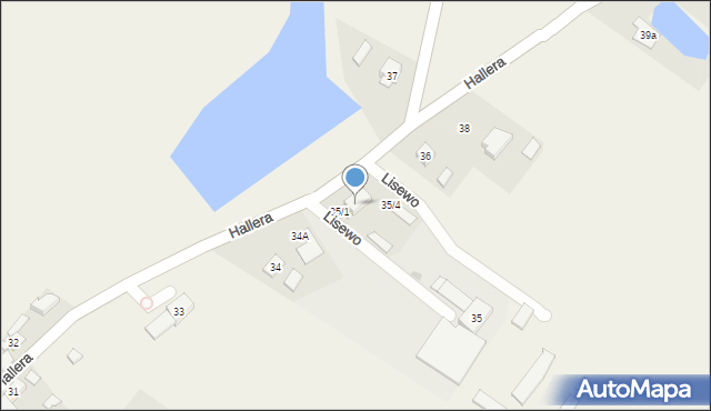 Lisewo, Hallera Józefa, gen., 35/5, mapa Lisewo