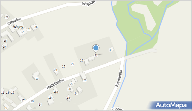 Łodygowice, Habdasów, 31, mapa Łodygowice