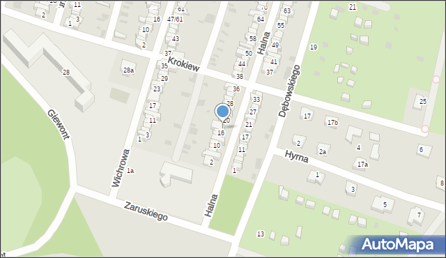 Łódź, Halna, 18, mapa Łodzi