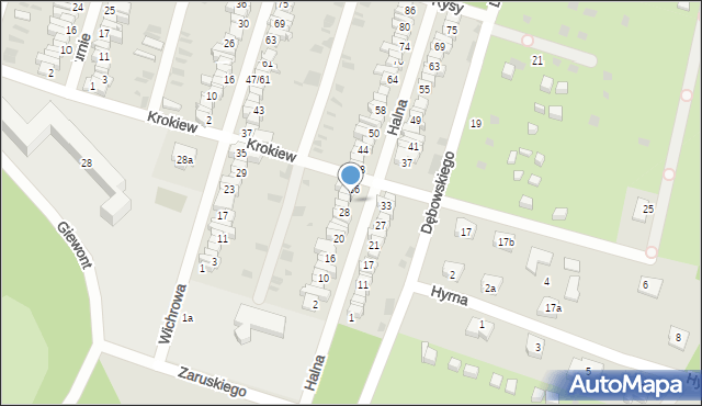 Łódź, Halna, 32, mapa Łodzi