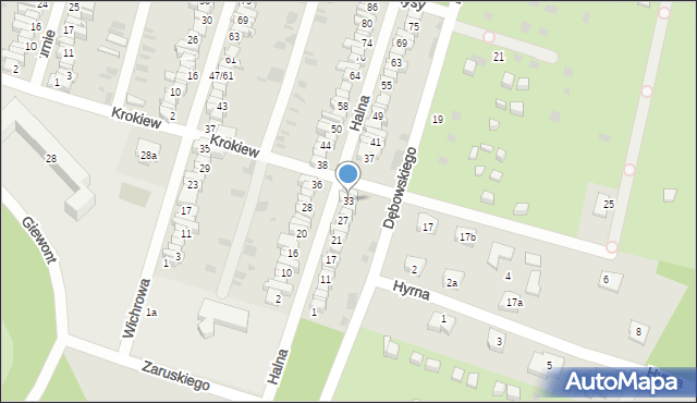 Łódź, Halna, 33, mapa Łodzi