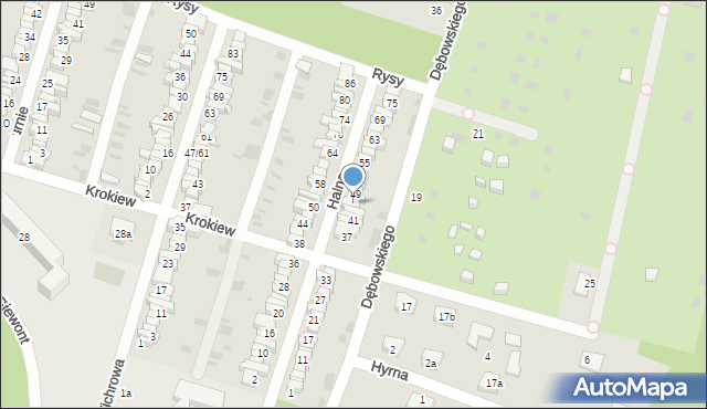 Łódź, Halna, 47, mapa Łodzi