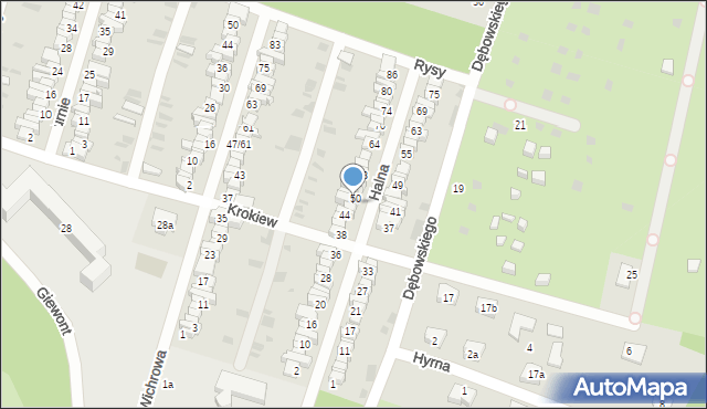Łódź, Halna, 48, mapa Łodzi