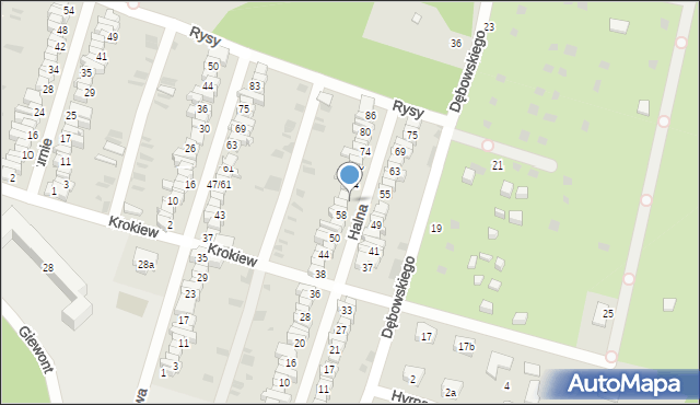 Łódź, Halna, 62, mapa Łodzi