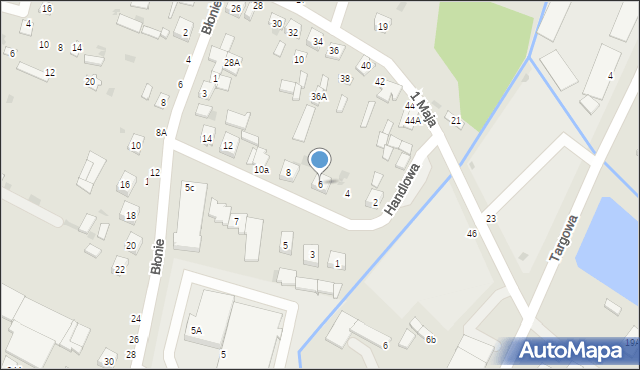 Łosice, Handlowa, 6, mapa Łosice