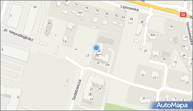 Lubicz Górny, Handlowa, 15C, mapa Lubicz Górny
