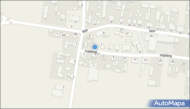 Lubiewo, Hallera Józefa, gen., 4, mapa Lubiewo