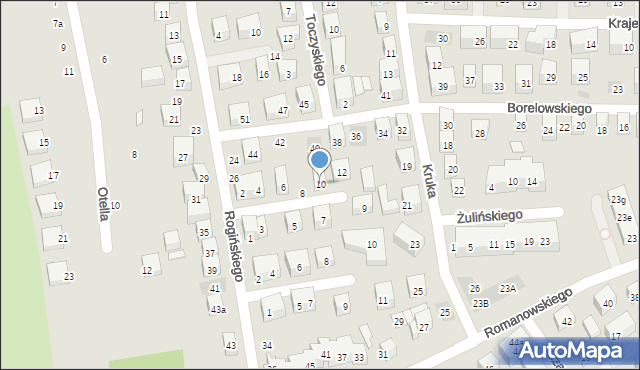Lublin, Hauke-Bosaka Józefa, gen., 10, mapa Lublina