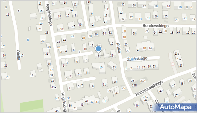 Lublin, Hauke-Bosaka Józefa, gen., 9, mapa Lublina