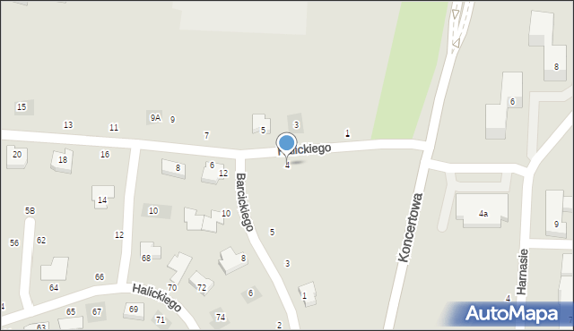 Lublin, Halickiego Henryka, 4, mapa Lublina