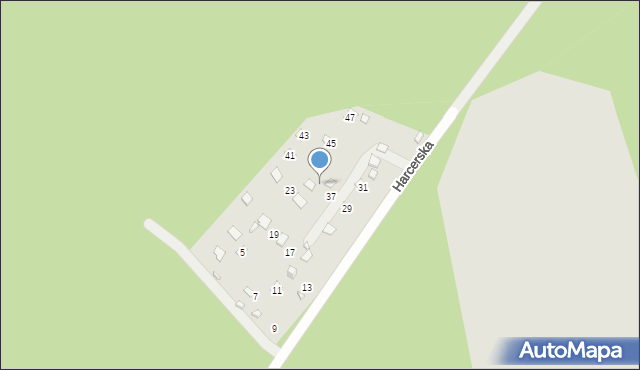 Lubliniec, Harcerska, 39, mapa Lubliniec