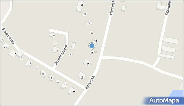 Lubniewice, Harcerska, 35, mapa Lubniewice