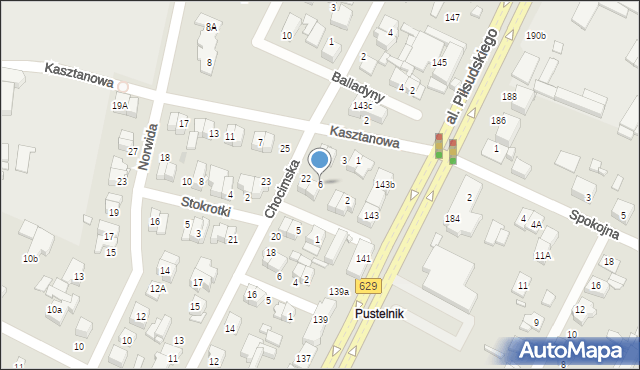 Marki, Harcerska, 6, mapa Marki