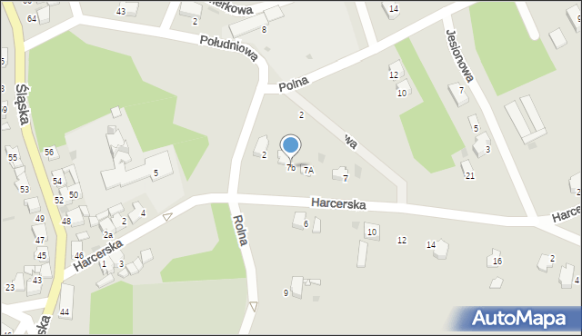 Miasteczko Śląskie, Harcerska, 7b, mapa Miasteczko Śląskie