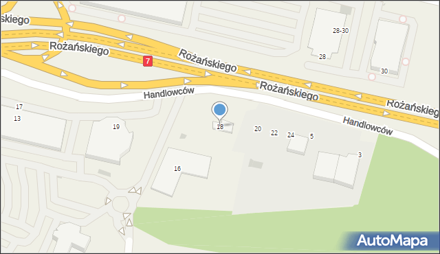 Modlniczka, Handlowców, 18, mapa Modlniczka