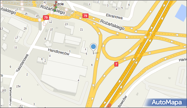Modlniczka, Handlowców, 7, mapa Modlniczka