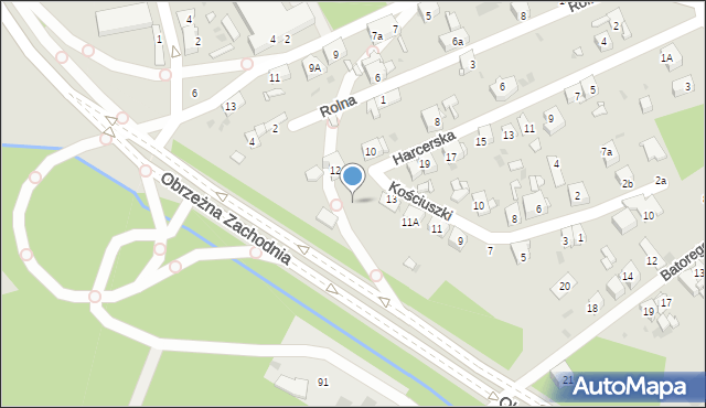 Mysłowice, Harcerska, 23, mapa Mysłowice