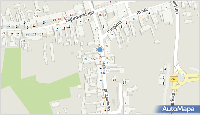 Nakło nad Notecią, Hallera Józefa, gen., 10, mapa Nakło nad Notecią