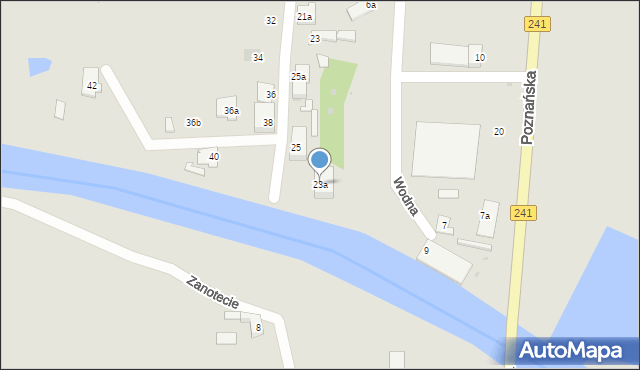 Nakło nad Notecią, Hallera Józefa, gen., 23a, mapa Nakło nad Notecią